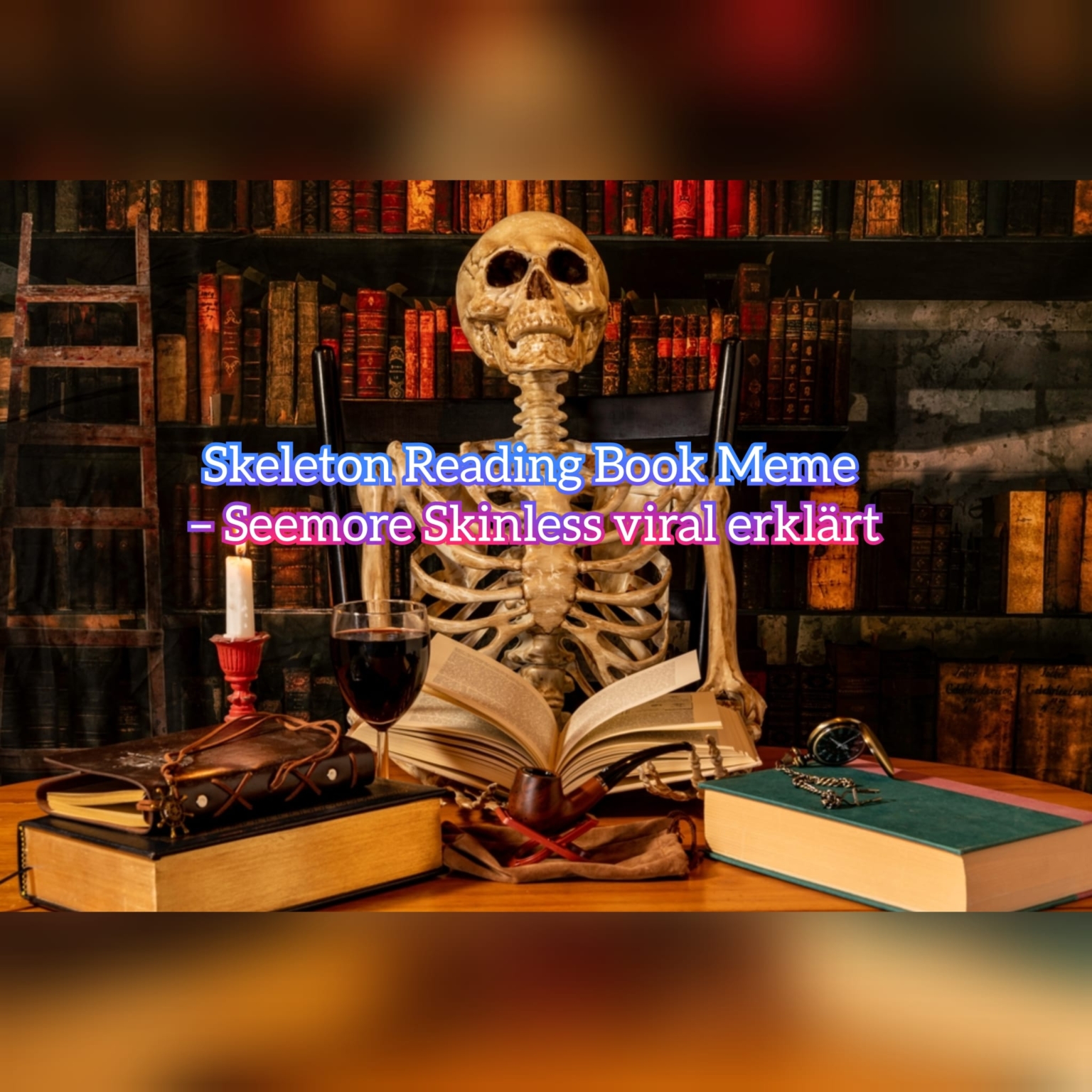 Skinless Skeleton Skeleton Reading Book Meme – Seemore Skinless viral erklärt
